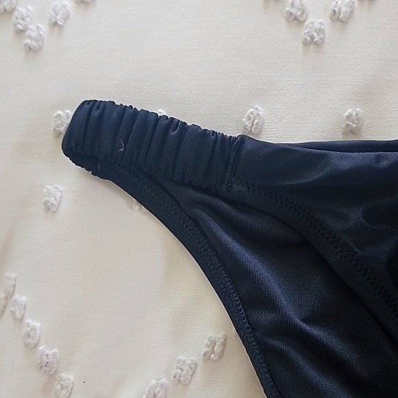 Nwt J. Crew Black Scrunchy bikini bottoms size XL - Picture 2 of 4
